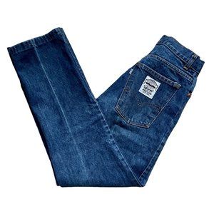 Vintage 1970s Levi’s White Tab Two Horse Pocket Patch Straight Leg Jeans